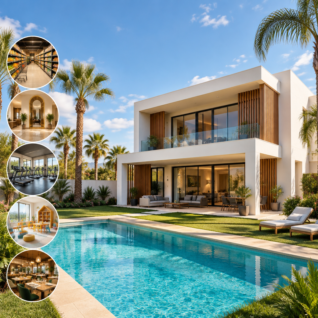 Villa Atlas Signature : piscine, salle de sport, club-house et commerces